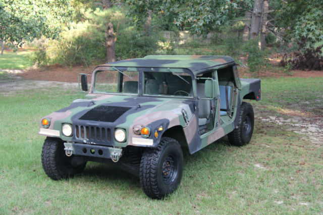 Hummer H1 Huge 1900 Green and Black CARC Camo For Sale. 1990 M998 HMMWV