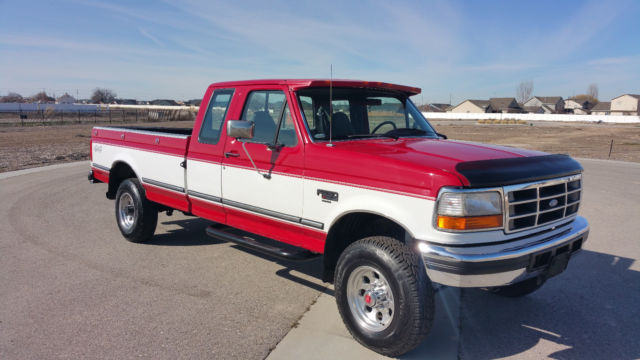 Ford F-250 Extended Cab Pickup 1994 red and white For Sale