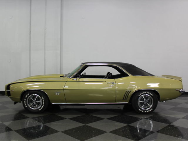 Chevrolet Camaro Coupe 1969 Gold For Sale 396350hp Factory Ac Car